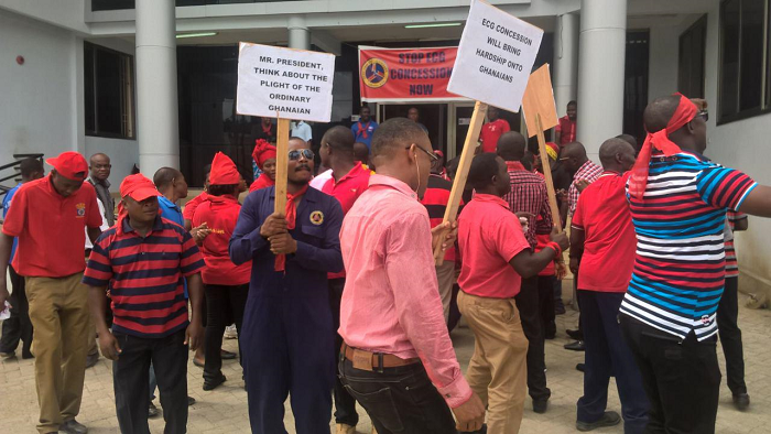  Some ECG workers demonstrating at the Ho office